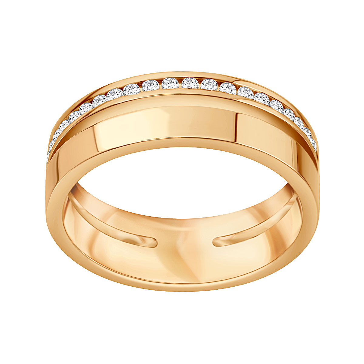 Zlatý snubní prsten s diamanty