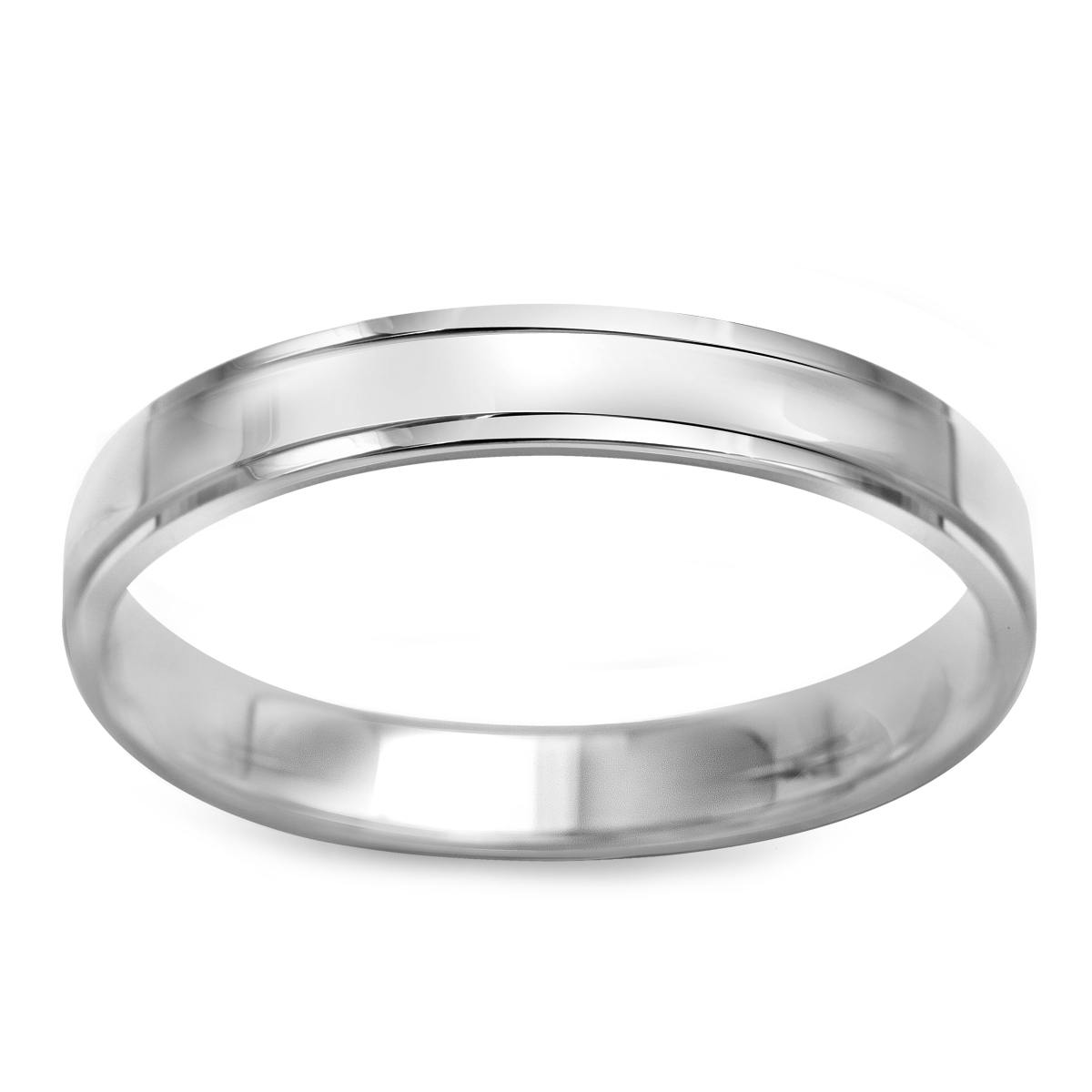 Snubní prsten z bílého zlata