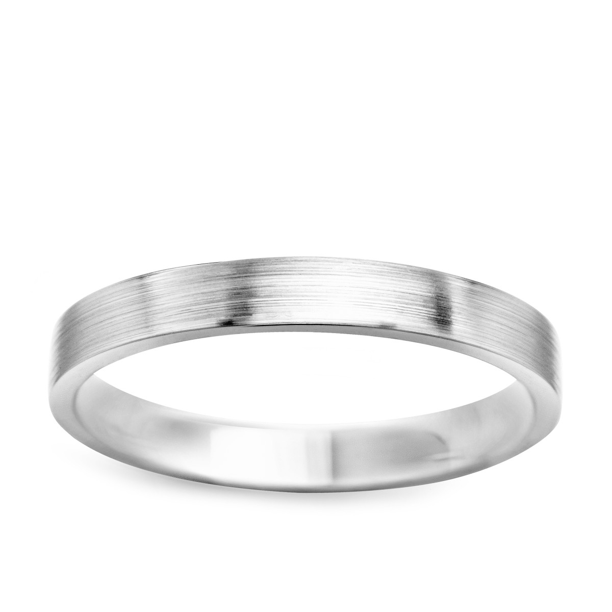 Biely zlatý snubný prsteň