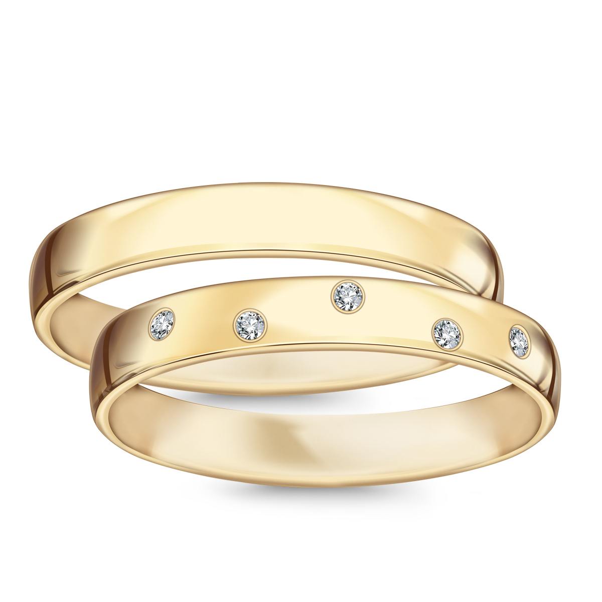 Zlatý snubní prsten - Forever