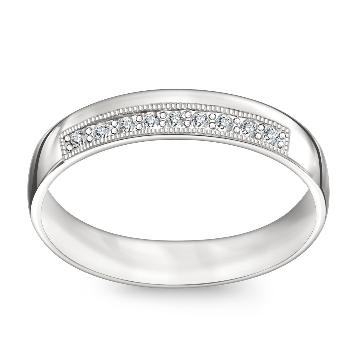 Zlatý snubní prsten s diamantem