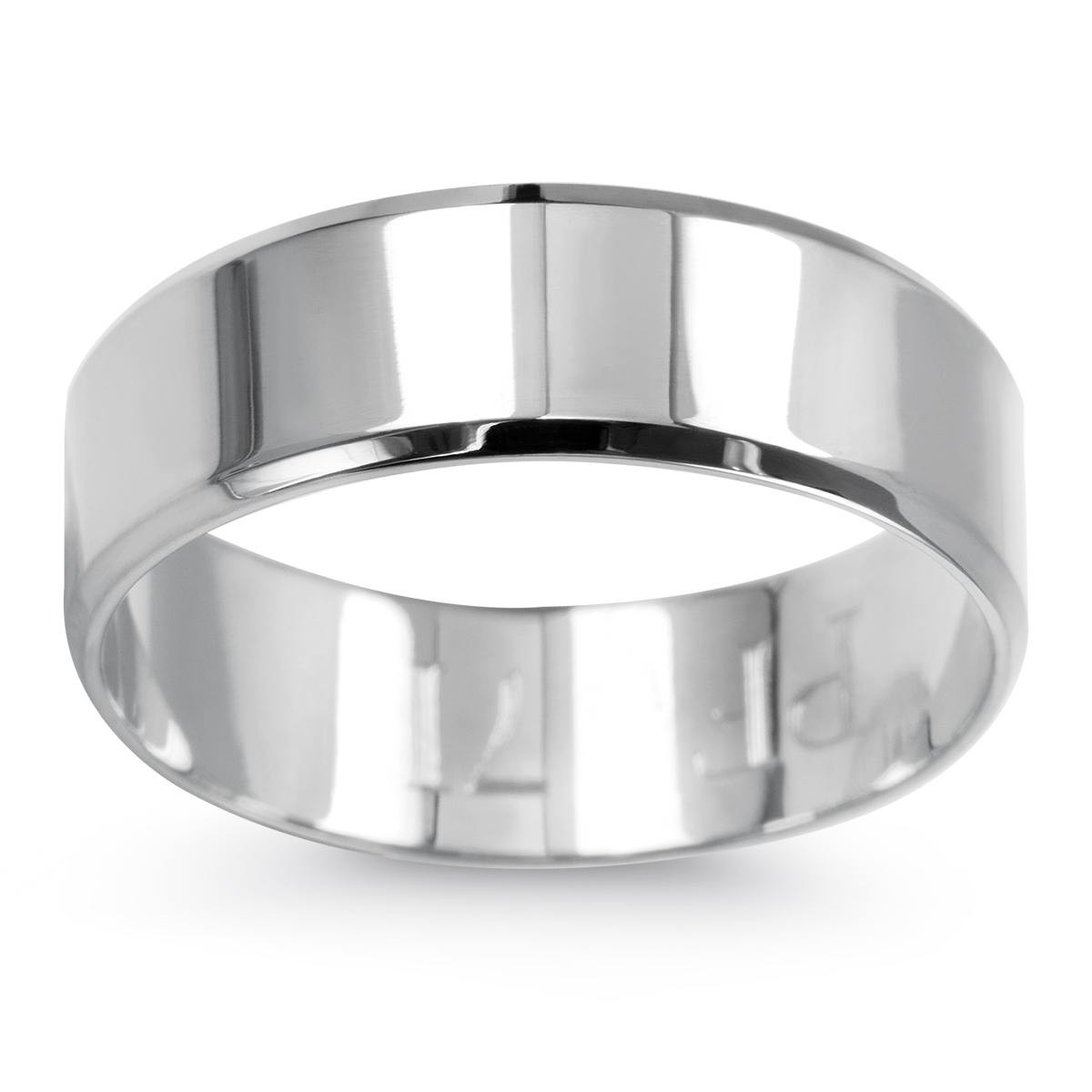 Snubní prsten z bílého zlata