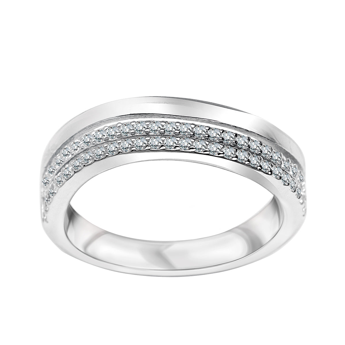 Pierścionek srebrny z cyrkoniami - Laura