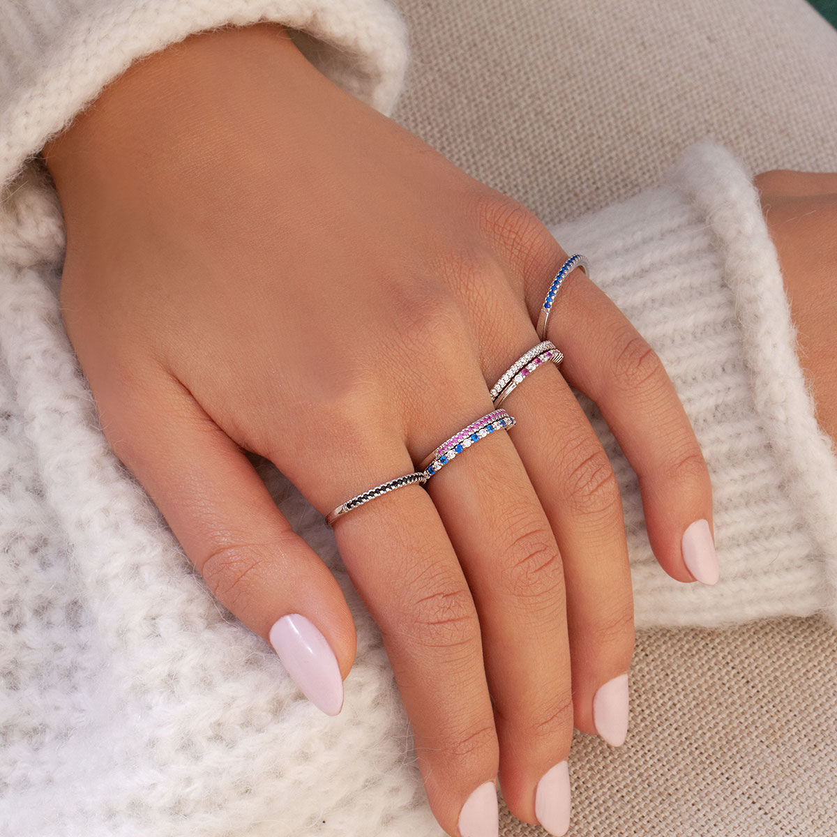 Silver ring with zirconias - YES Rings