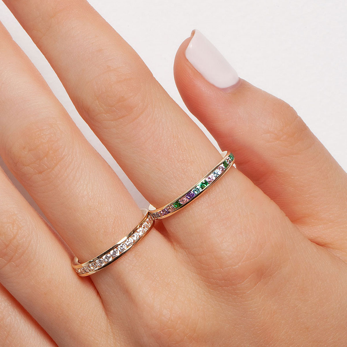 Gold ring with zirconias - YES Rings