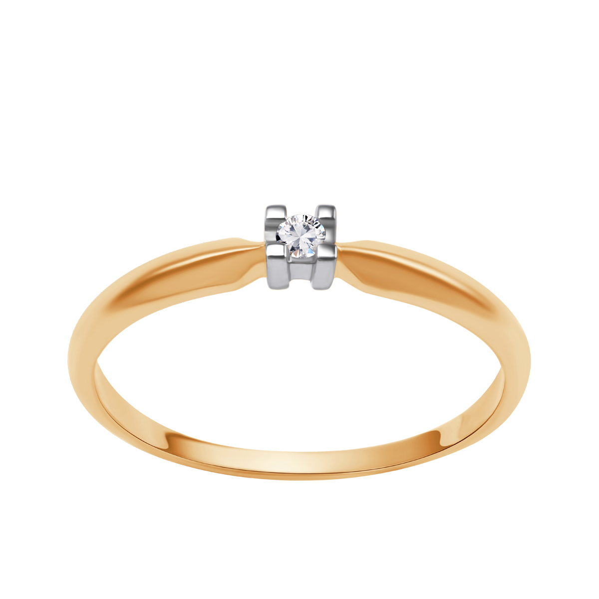 Pierścionek złoty z diamentem