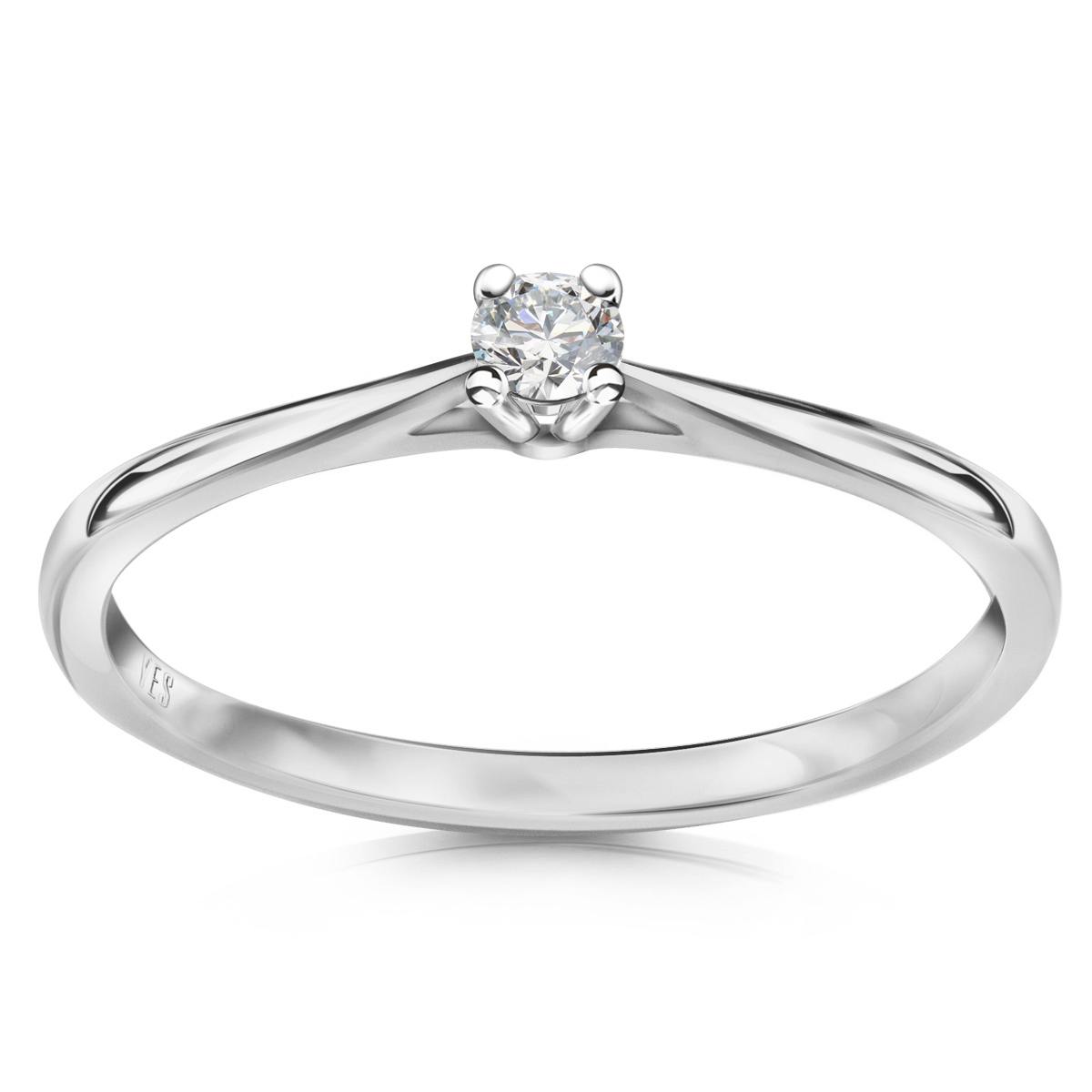 White gold ring with diamond - Éternel