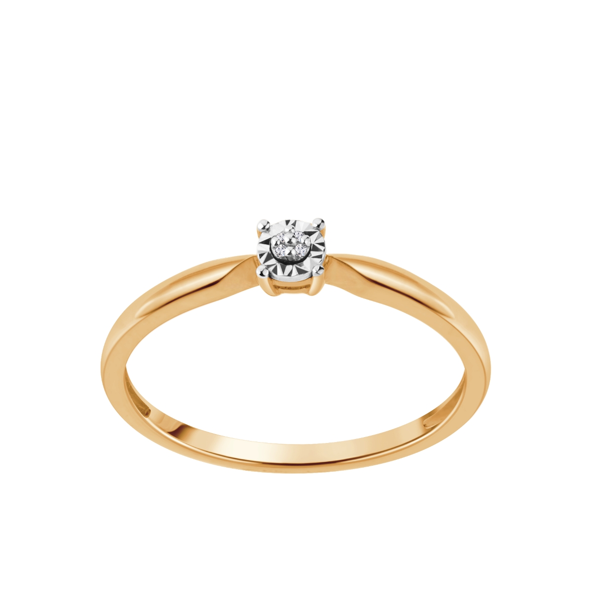 PIERŚCIONEK ZŁOTO DIAM.OŚM. 0,01CT-4SZT(H-I/P1-P2)
