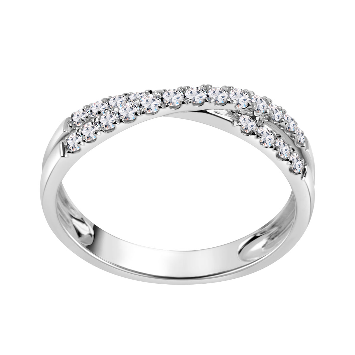 White gold ring with diamonds