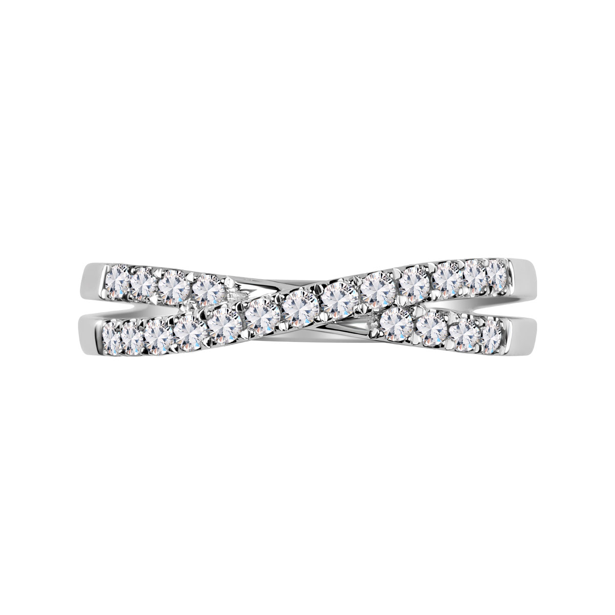 White gold ring with diamonds