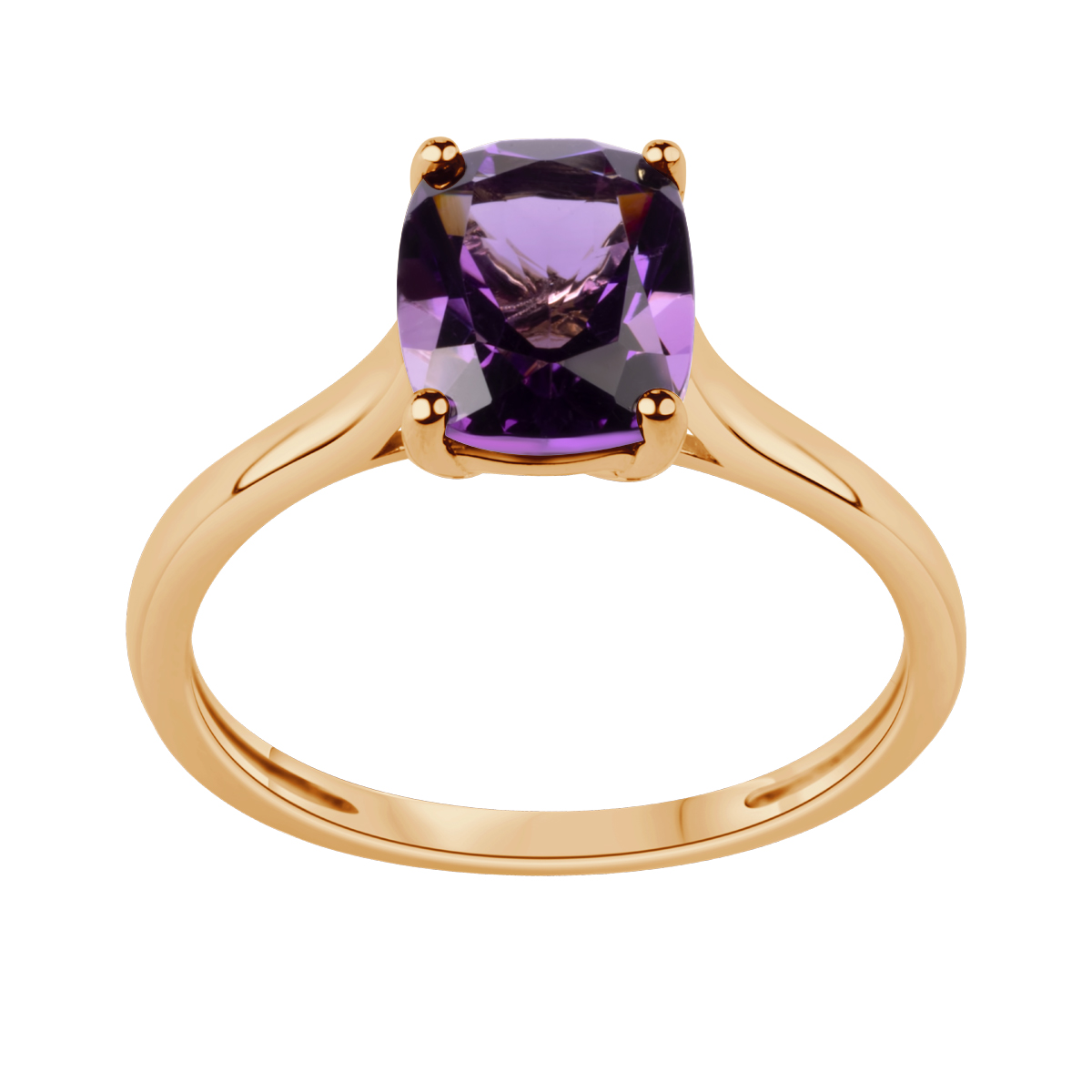 Pierścionek złoty z ametystem 
