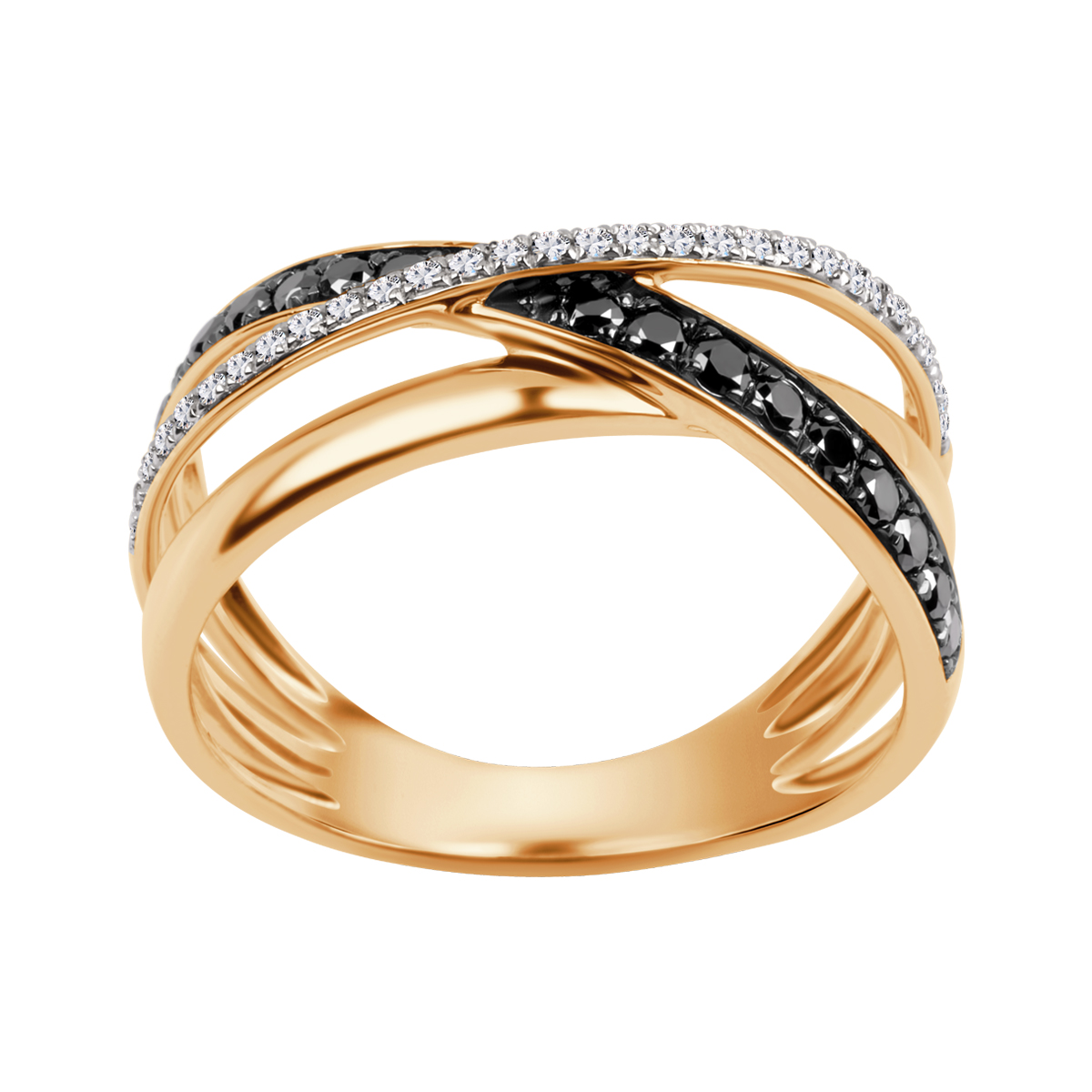 Gold ring with diamonds