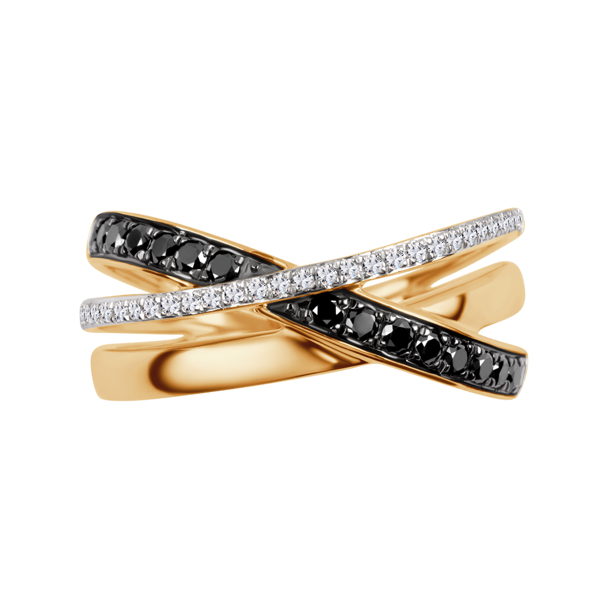 Gold ring with diamonds