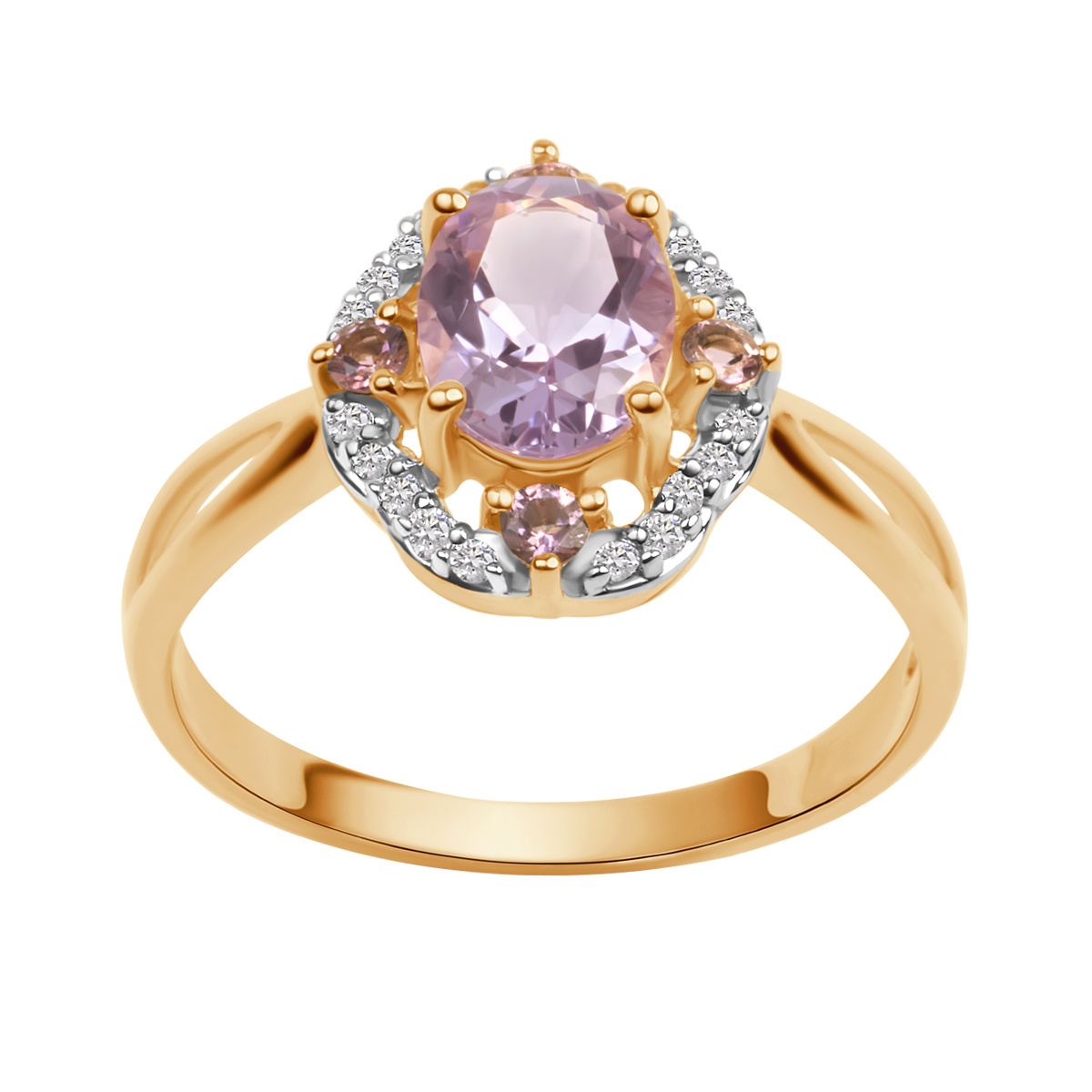 AMETYST RÓŻOWY 0,97CT-1SZT TOPAZ BIAŁY 0,08CT-20SZT TURMALIN RÓŻOWY 0,13CT-4SZT 1