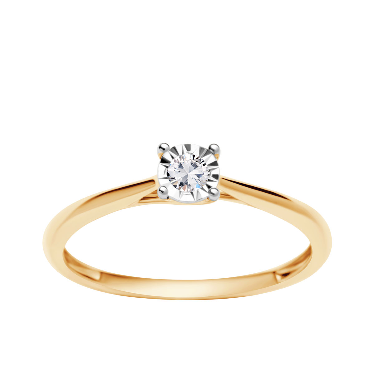 Zlatý prsteň s diamantom - ÁNO ilúzia