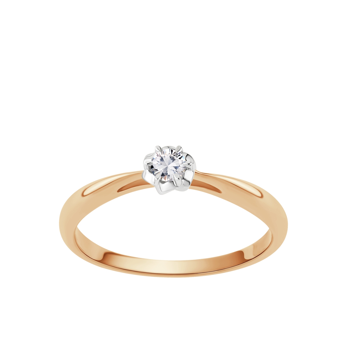 PIERŚCIONEK ZŁOTO BRYL.0.10CT-1SZT(H/SI2)