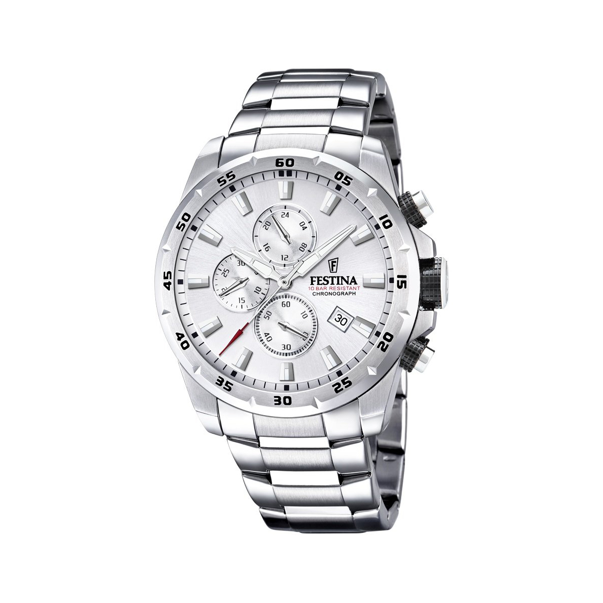 ZEGAREK FESTINA TIMELESS CHRONOGRAPH SREBRNY 45MM