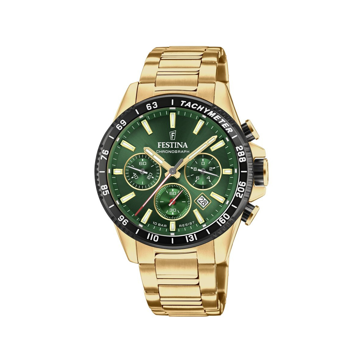 ZEGAREK FESTINA TIMELESS CHRONOGRAPH ZŁOT/ZIEL 46MM