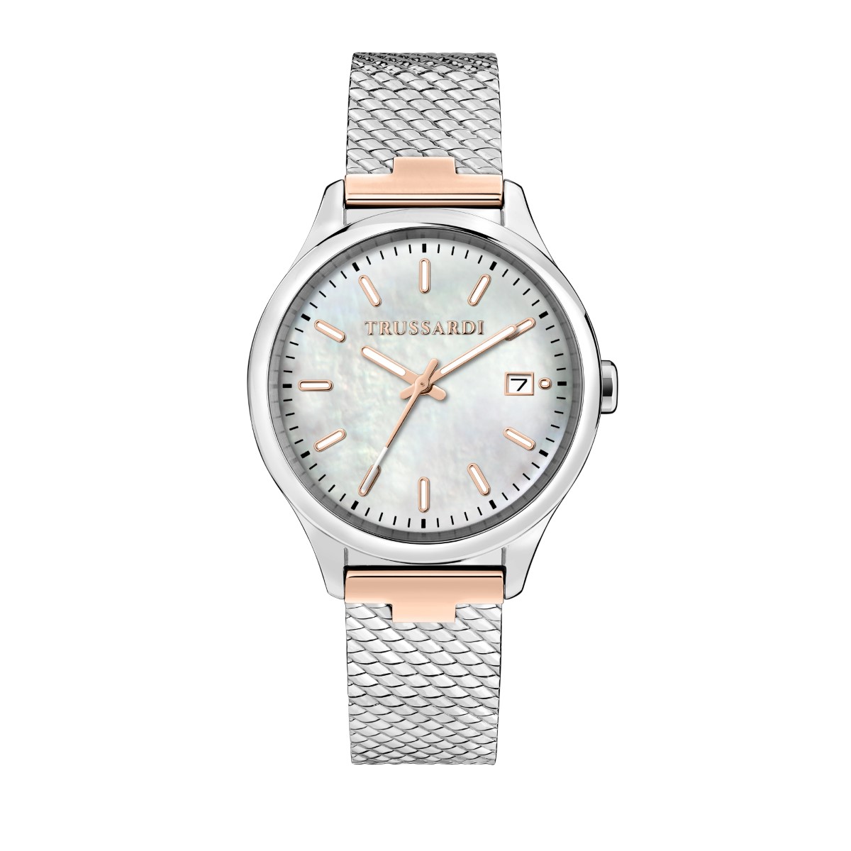 ZEGAREK TRUSSARDI CITY LIFE 35MM 3H W/MOP DIAL RG+SS MESH