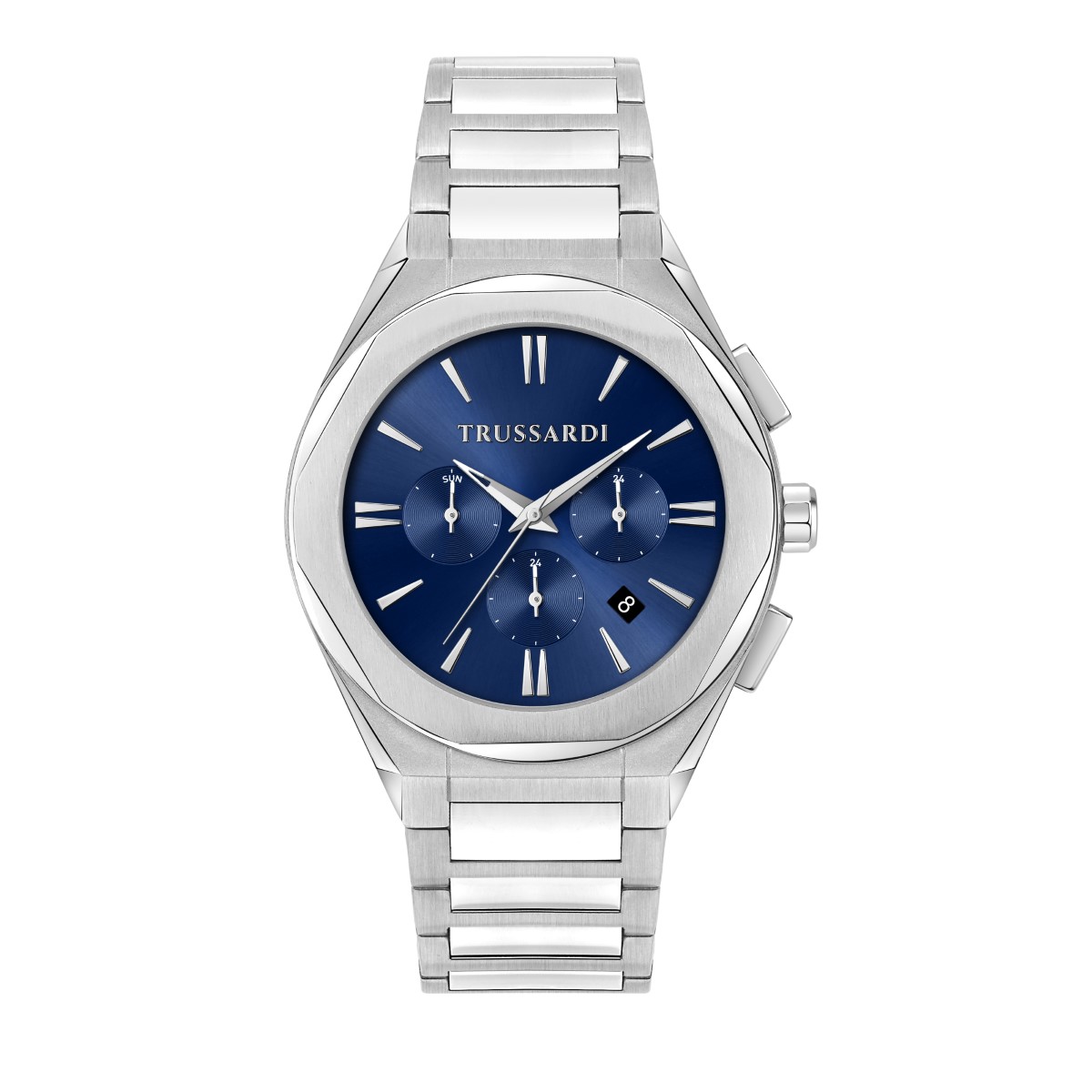 ZEGAREK TRUSSARDI BRINK 44MM MULT BLUE DIAL BR SS