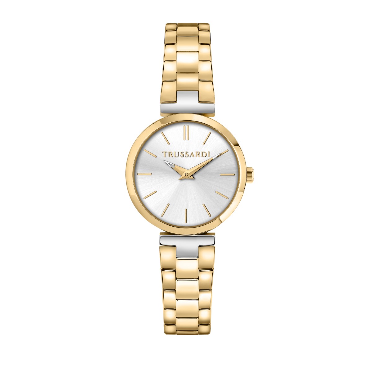 ZEGAREK TRUSSARDI LOUD 30MM 2H W/SILVER DIAL YG BR SS LUG