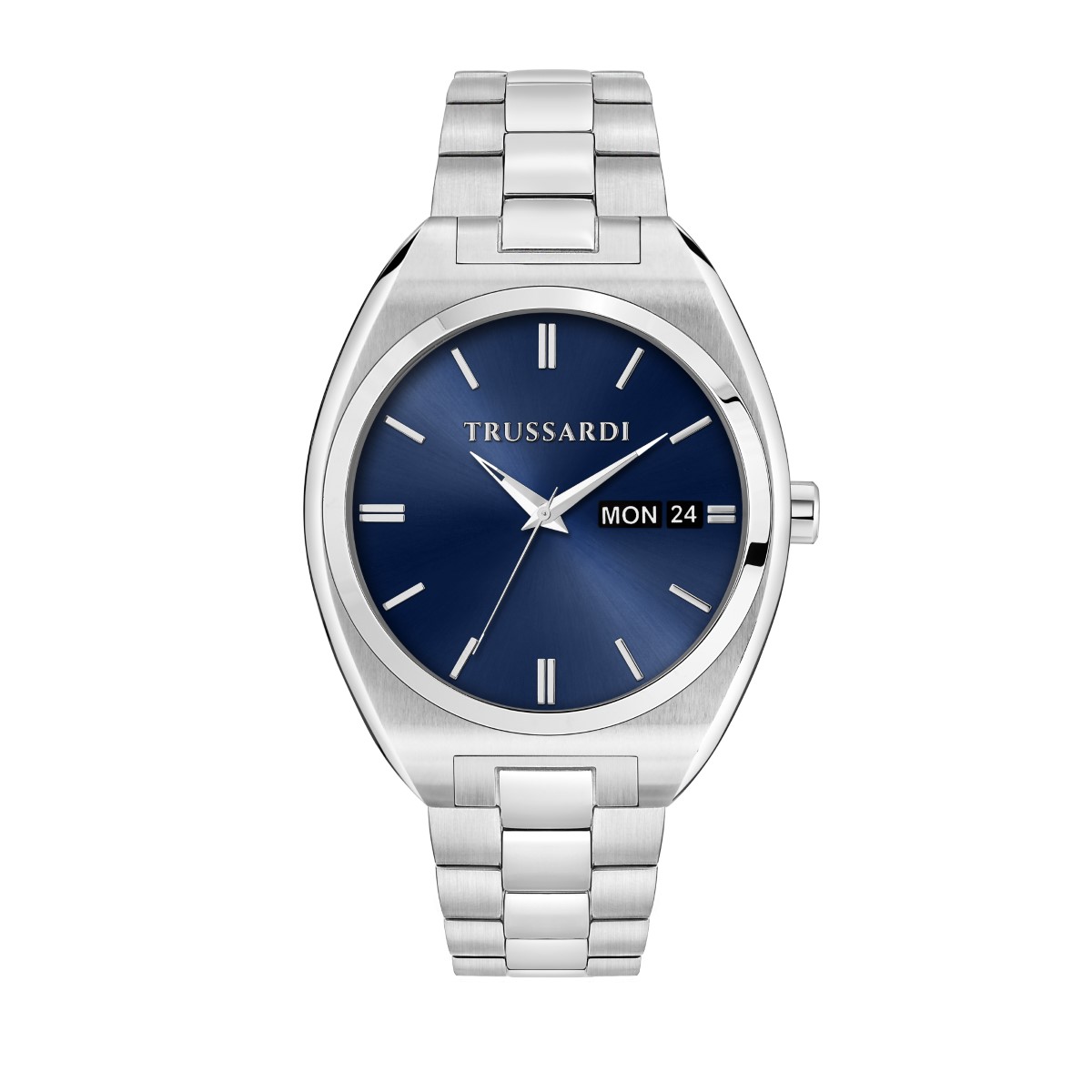 ZEGAREK TRUSSARDI METROPOLITAN 42MM 3H BLUE DIAL BR SS