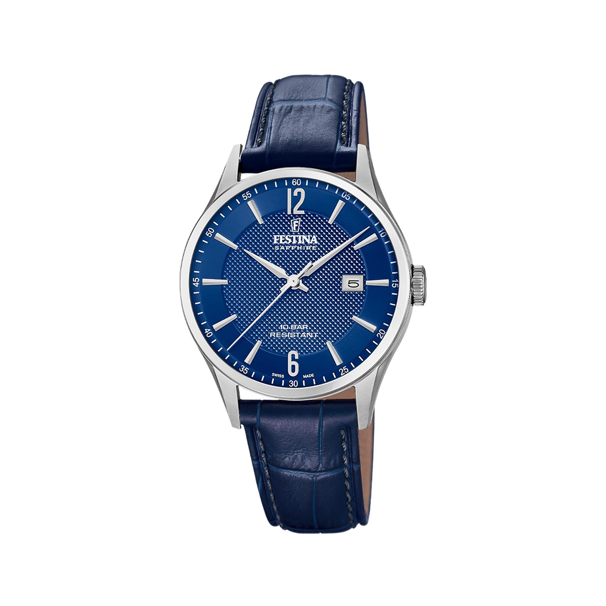 ZEGAREK FESTINA SWISS MADE NIEBIESKI 40MM