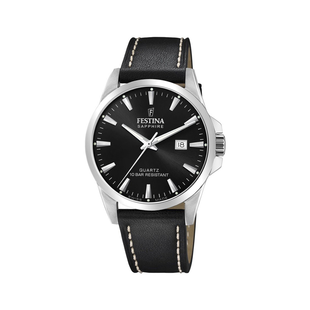ZEGAREK FESTINA SWISS MADE CZARNY 41MM