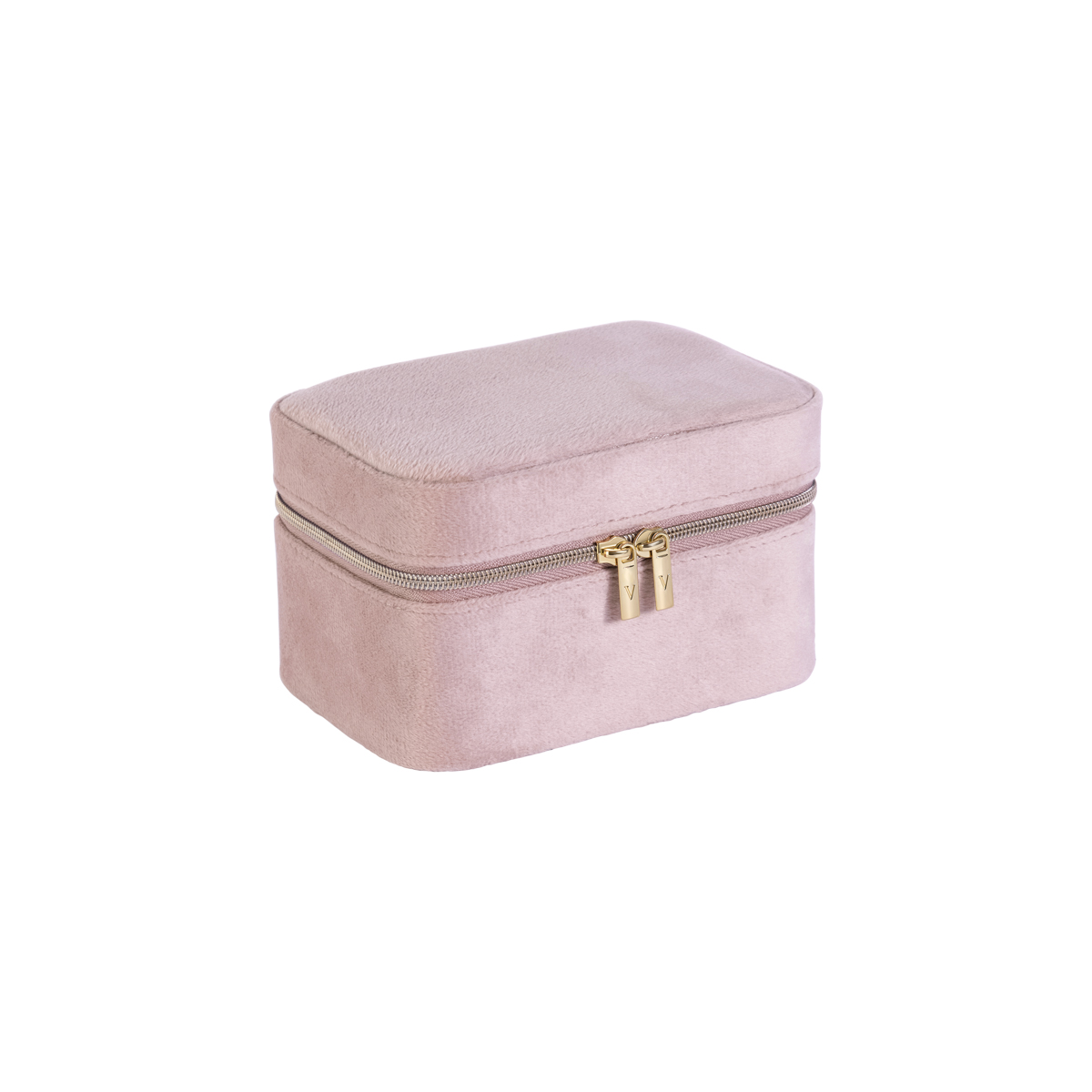 SZKATUŁKA NA BIŻUTERIĘ MAŁA WELUROWA RÓŻOWA