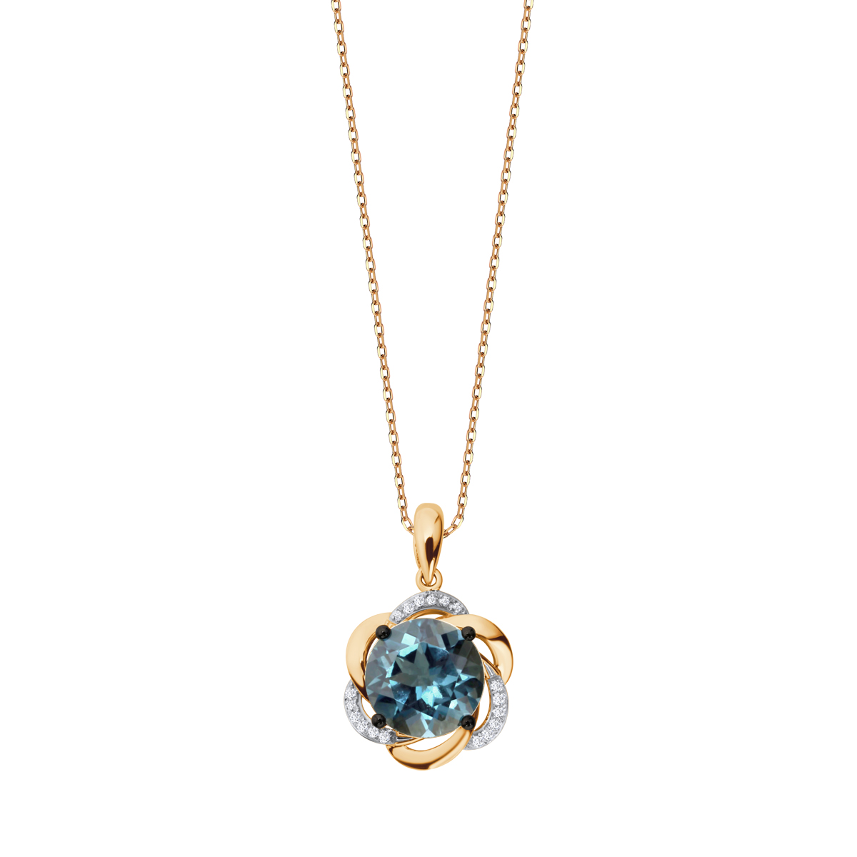 DIAM.OŚM.0,035CT-18SZT(H/P1)LONDON BLUE TOPAZ 2,30CT-1SZT