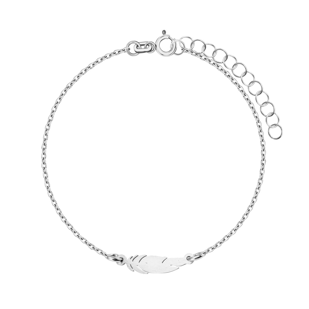 Bransoletka srebrna - piórko