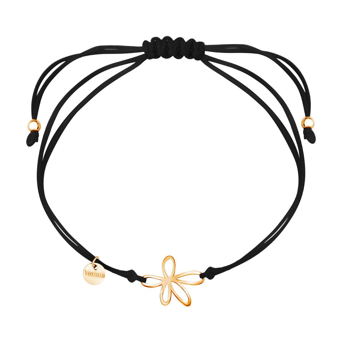 Bransoletka srebrna pozłacana - kwiat - Natura