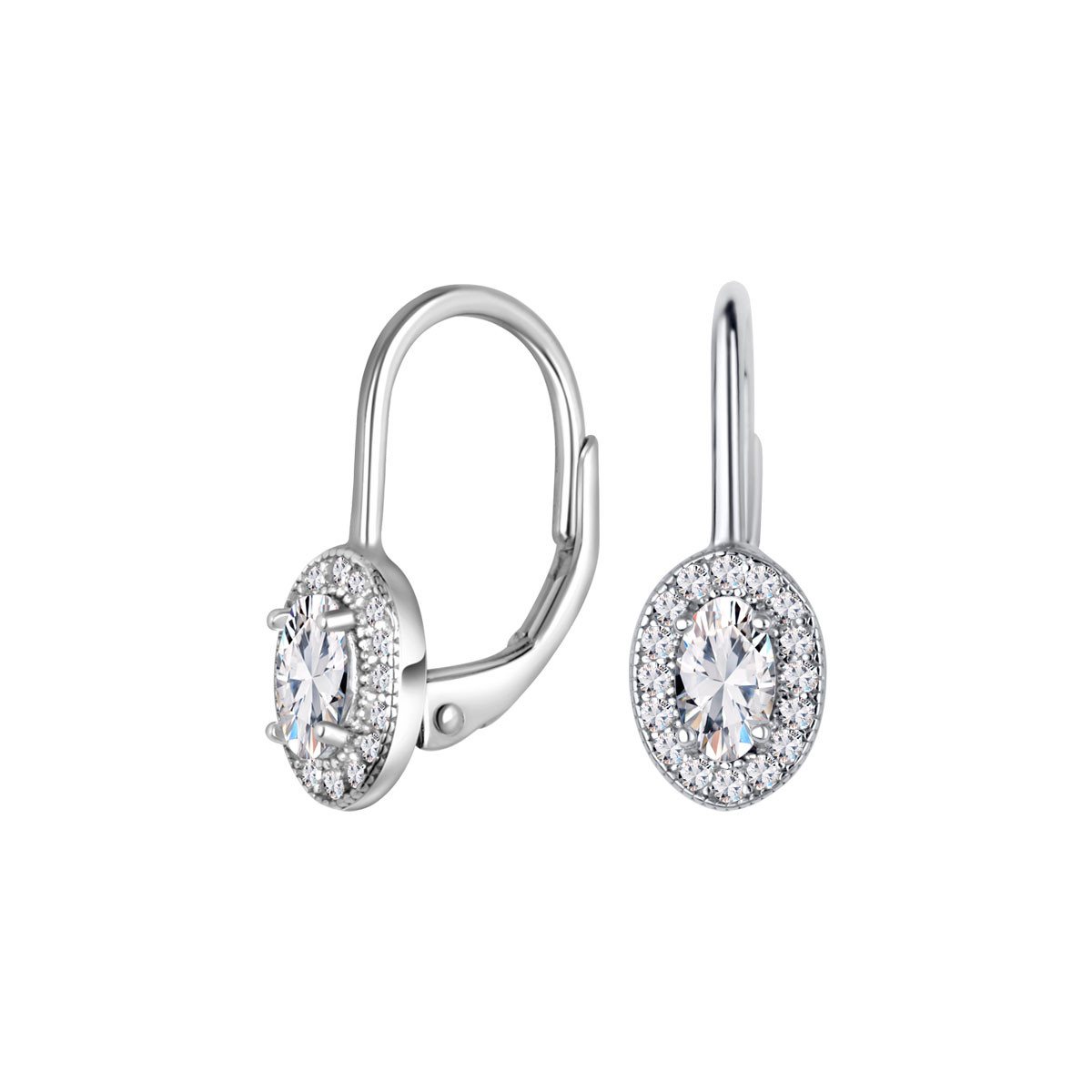 Kolczyki srebrne z cyrkoniami - Unique