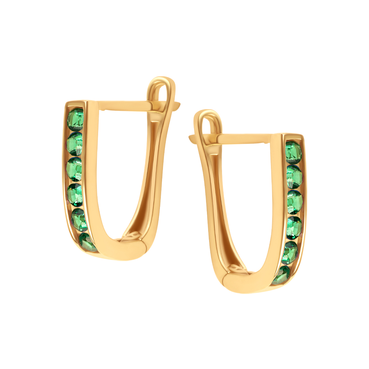 KOLCZYKI BIGIEL ANGIELSKI ZIELONA CZ 0,5 MC