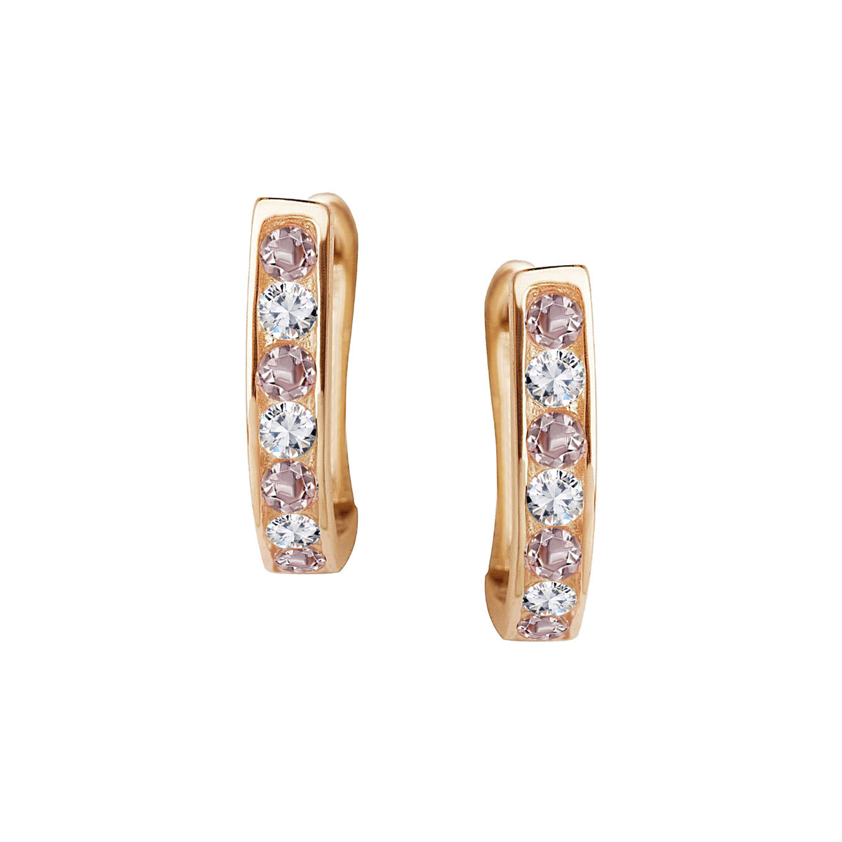 Kolczyki złote z cyrkoniami - Mini