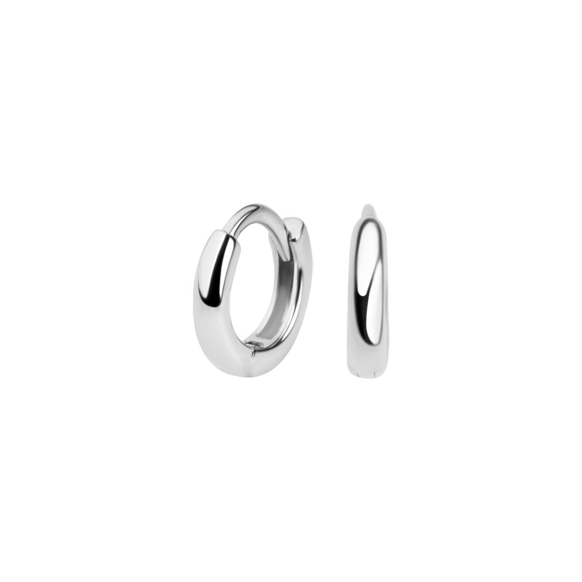 Silver earrings - hoop - Simple