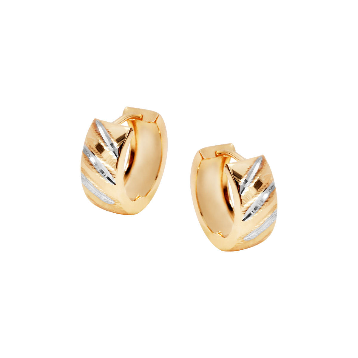 Kolczyki z dwukolorowego złota