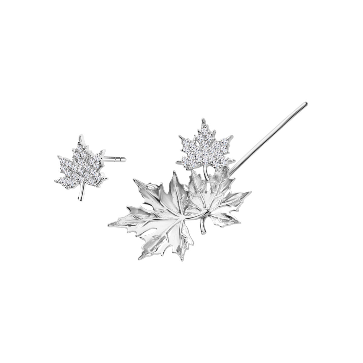 KOLCZYKI ROD CYRK BEZBARWNE LIŚĆ