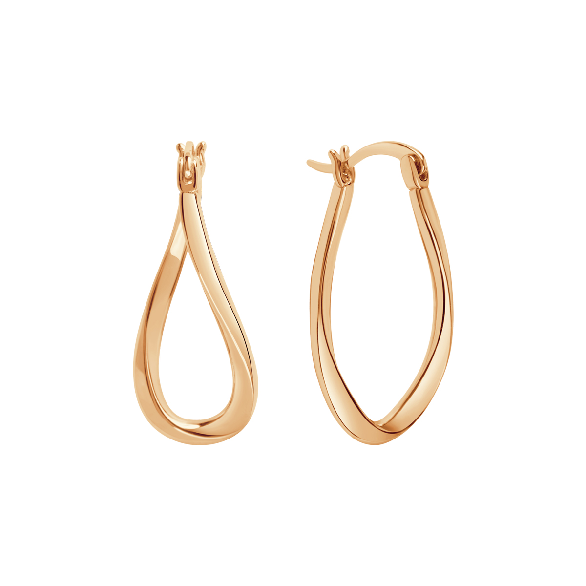 Kolczyki srebrne pozłacane - Simple