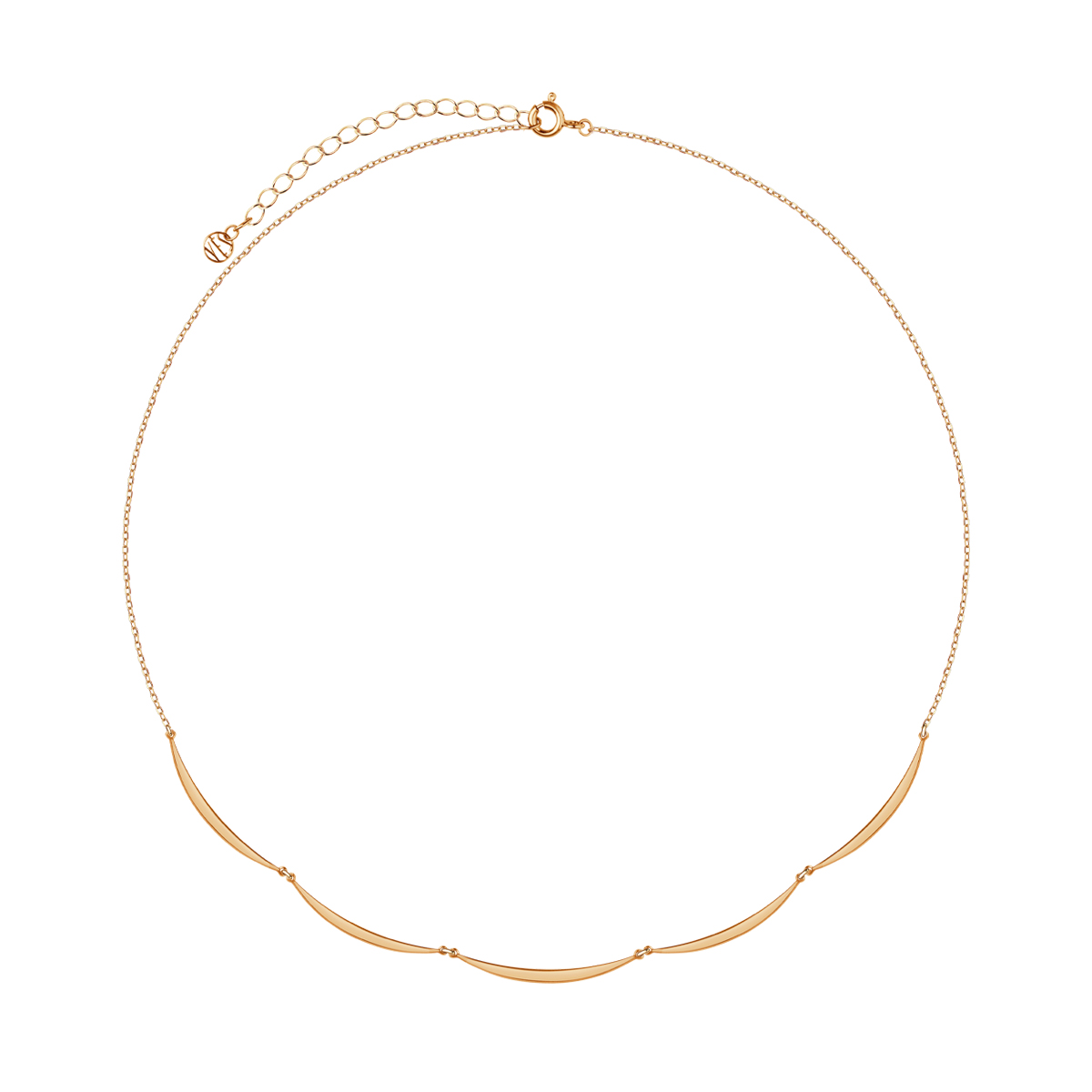 Naszyjnik srebrny pozłacany - kolia - księżyc - Eclipse