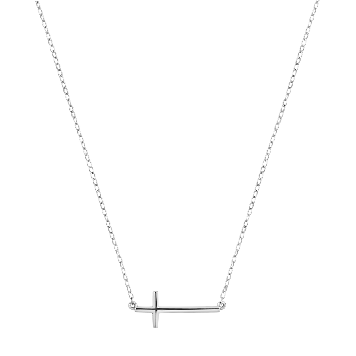 Naszyjnik srebrny - krzyżyk - Simple