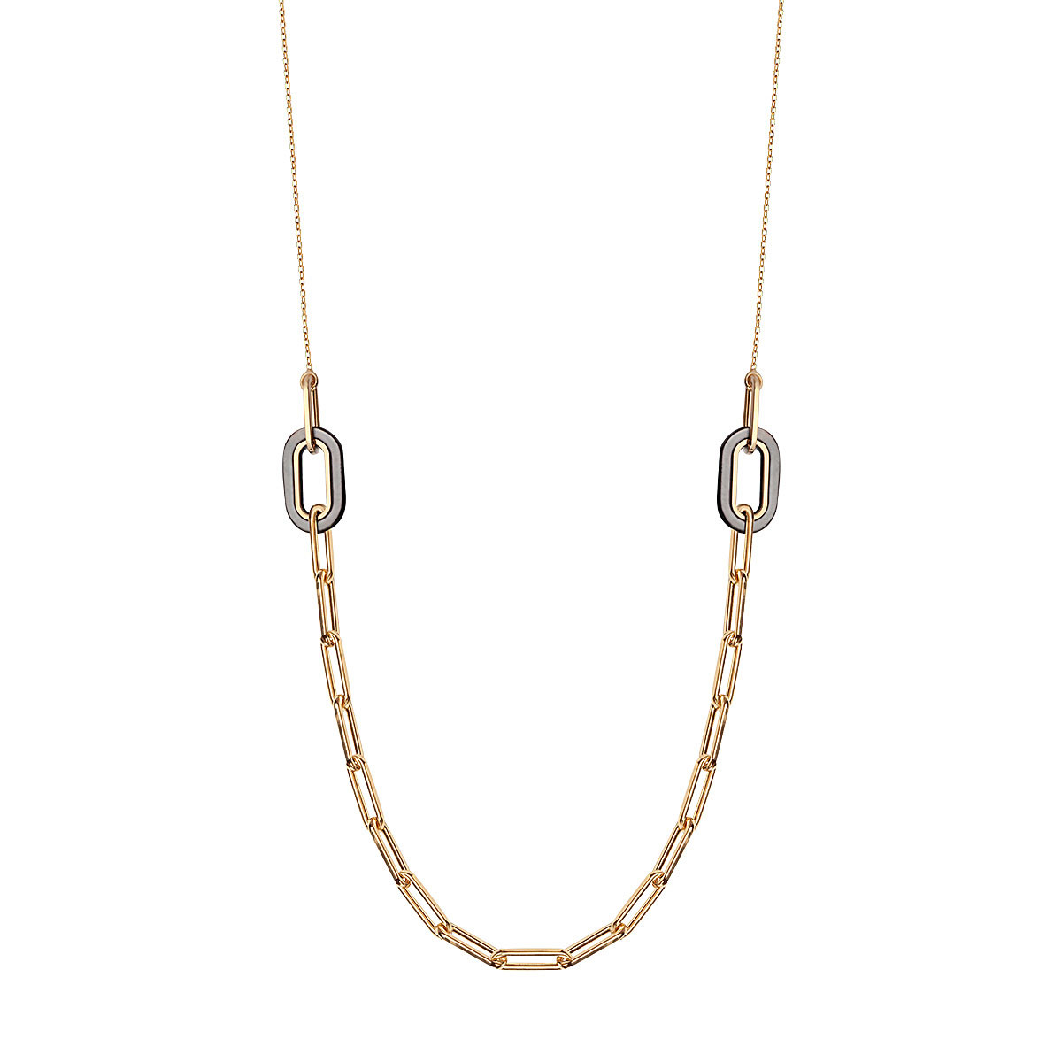 Naszyjnik złoty z masą perłową - Chains