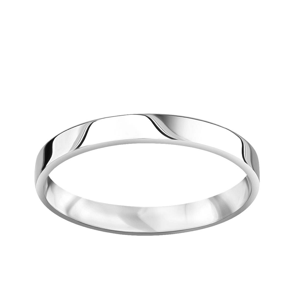 Obrączka z białego złota