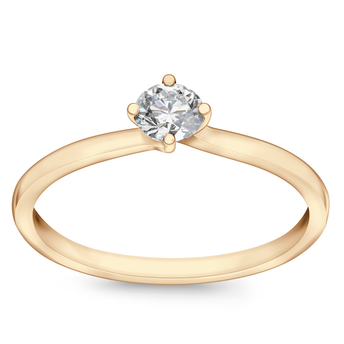 Gold ring with diamond - Valentine