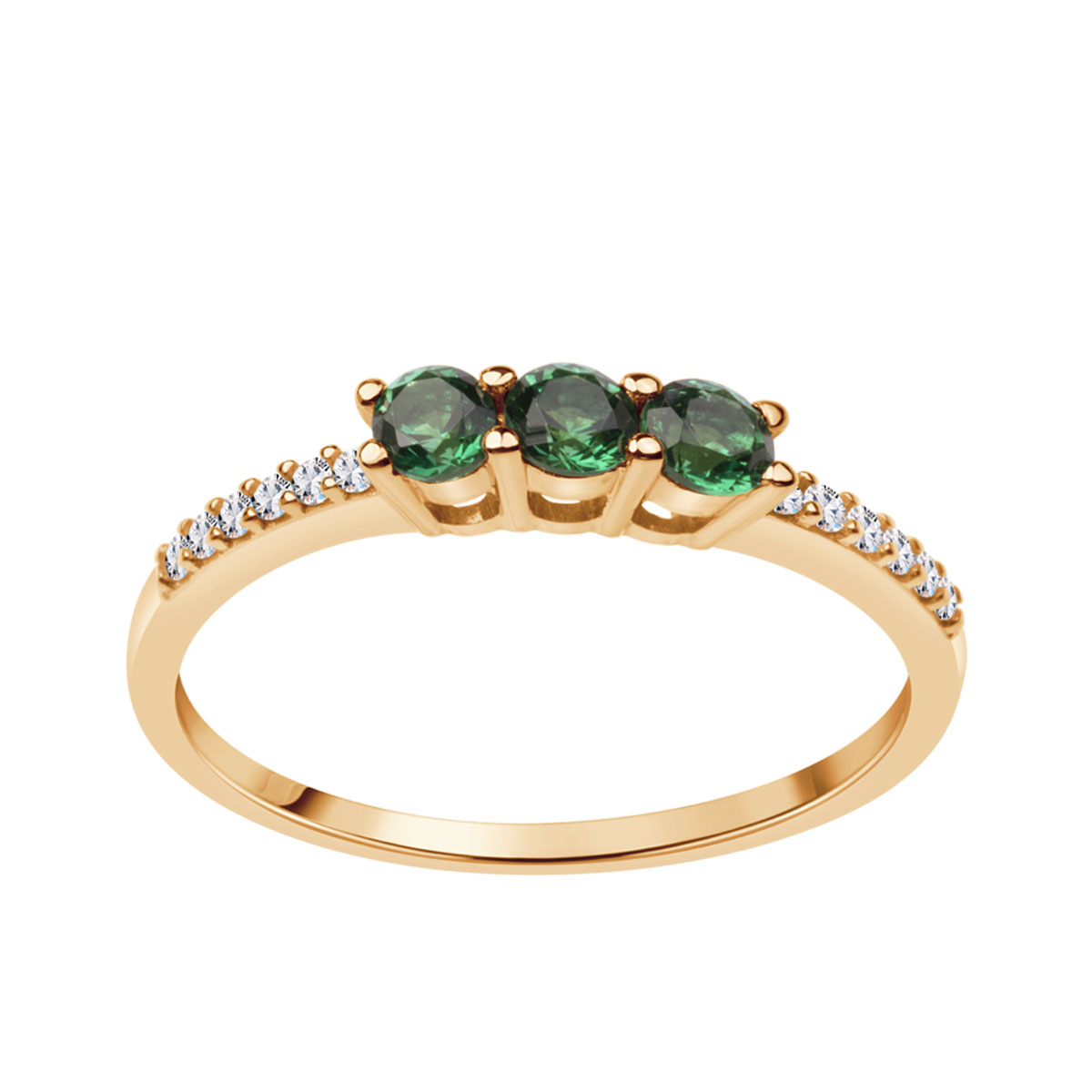 Pierścionek złoty z cyrkoniami